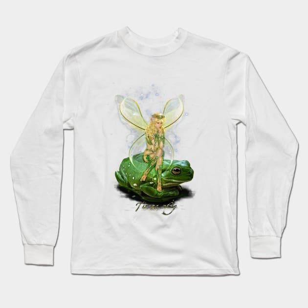 Tir na nOg Fairy and Frog Long Sleeve T-Shirt by 3vaN